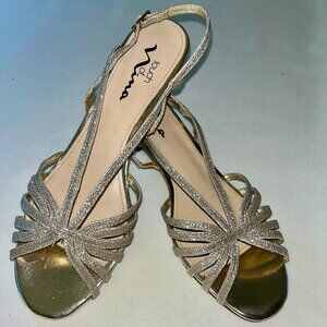 Sparkly gold dress flats by Nina, size 8.5